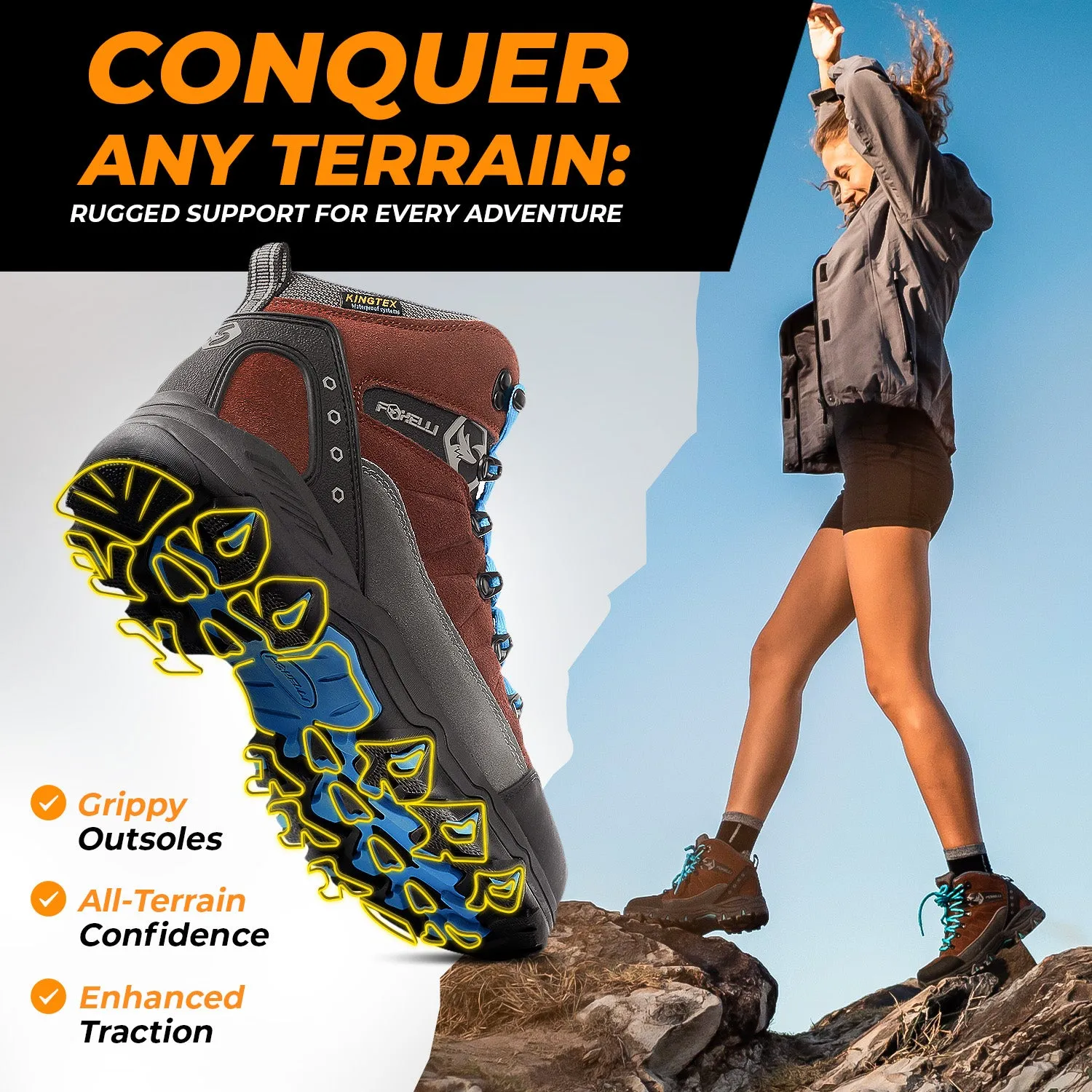 Women’s Hiking Boots – Brown
