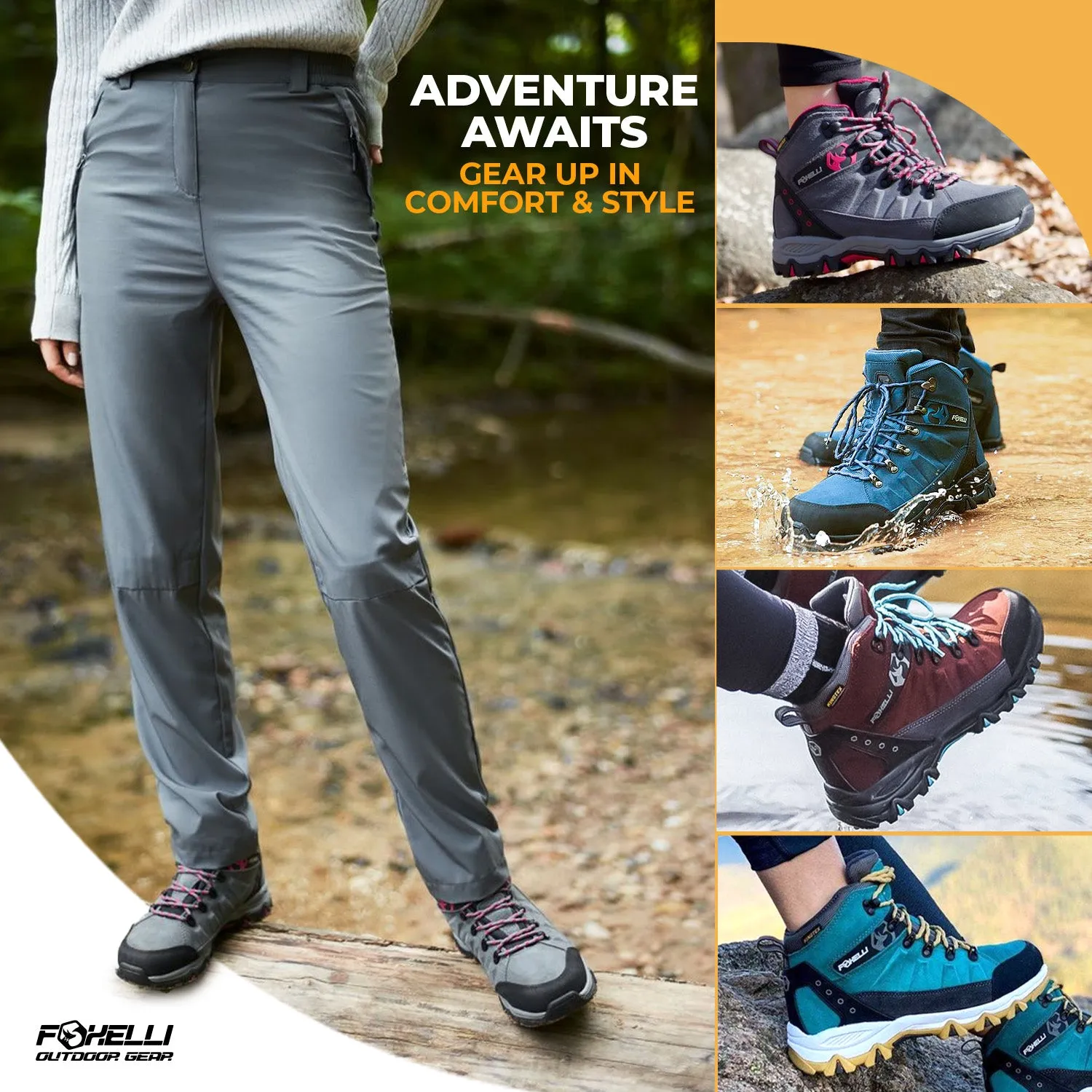 Women's Hiking Pants & Brown Boots