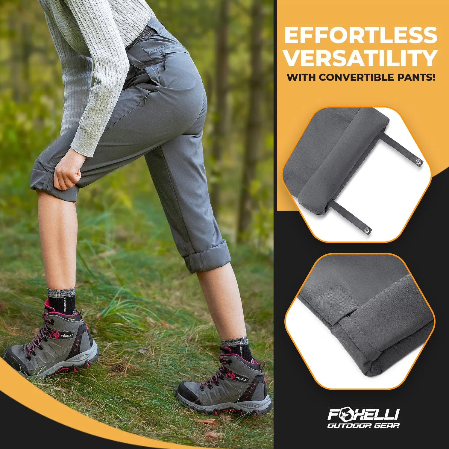 Women's Hiking Pants & Brown Boots