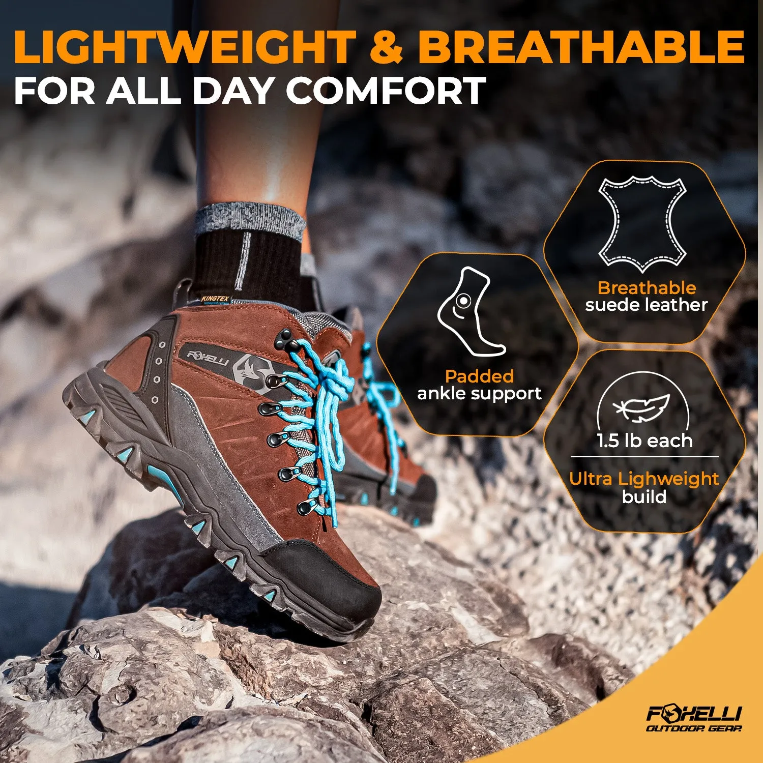 Women's Hiking Pants & Brown Boots