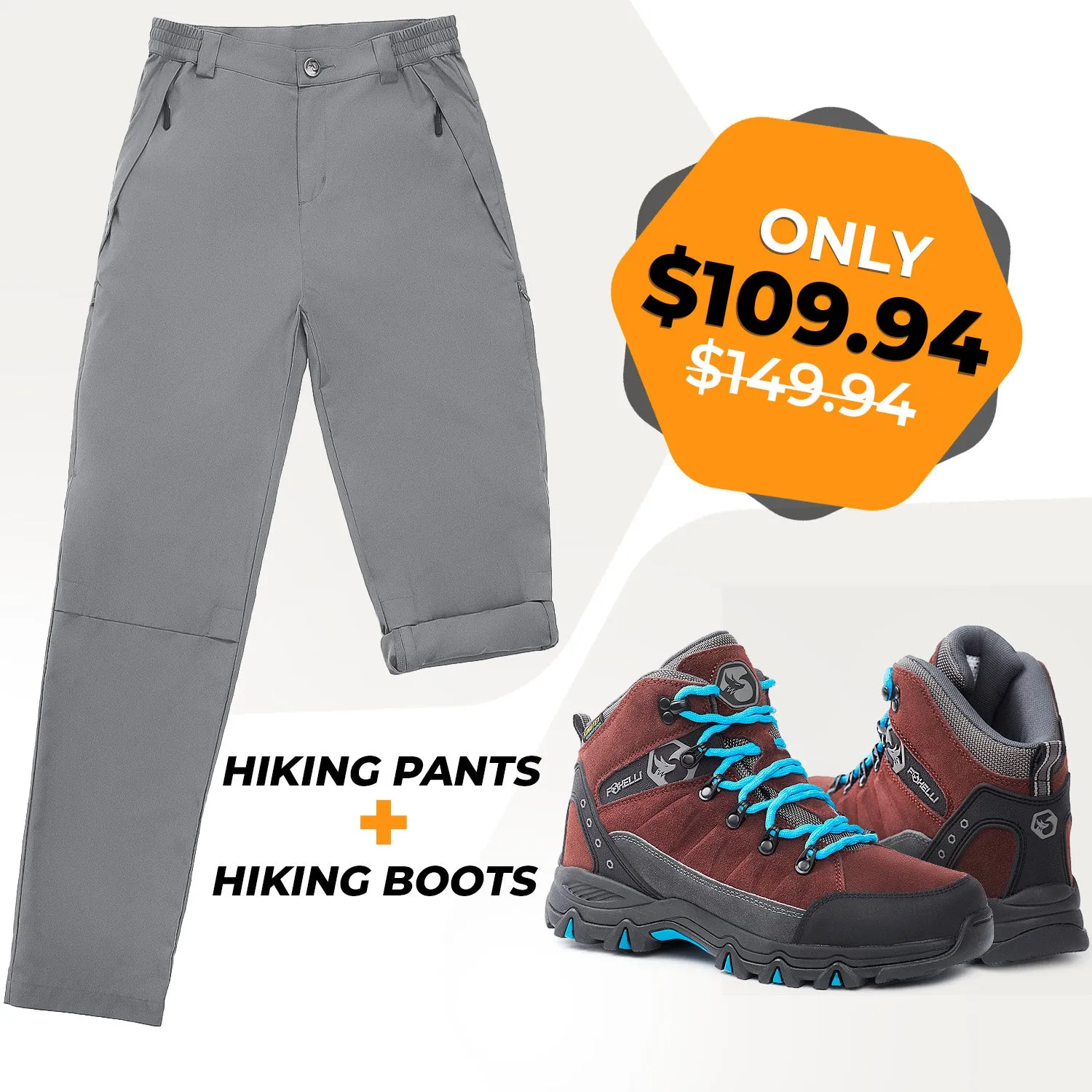 Women's Hiking Pants & Brown Boots