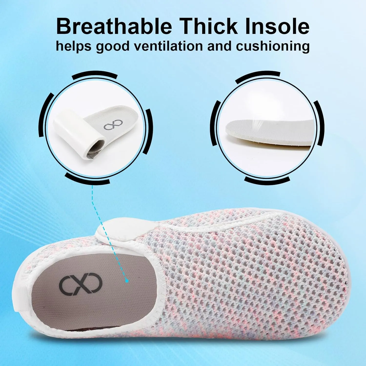 XIHALOOK Water Shoes for Women Men Quick Dry Lightweight Aqua Barefoot for Beach Swim Pool Surf Yoga Sports