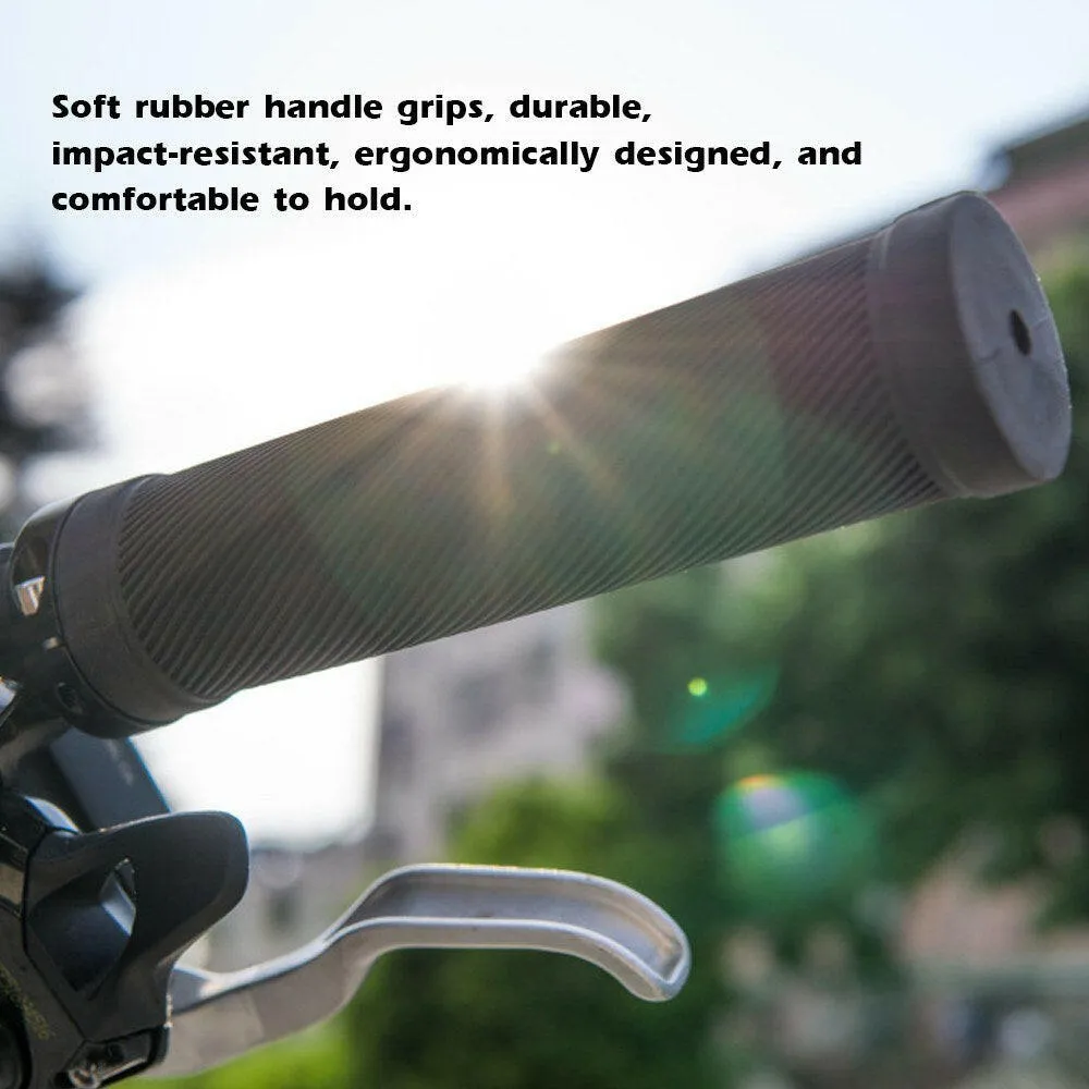 ZTTO Bike Handlebar Grips Bicycle Non-Slip Rubber Grips Ergonomic Handle End Grips with Aluminum Alloy Lock for Road Bike Mountain Bike MTB BMX