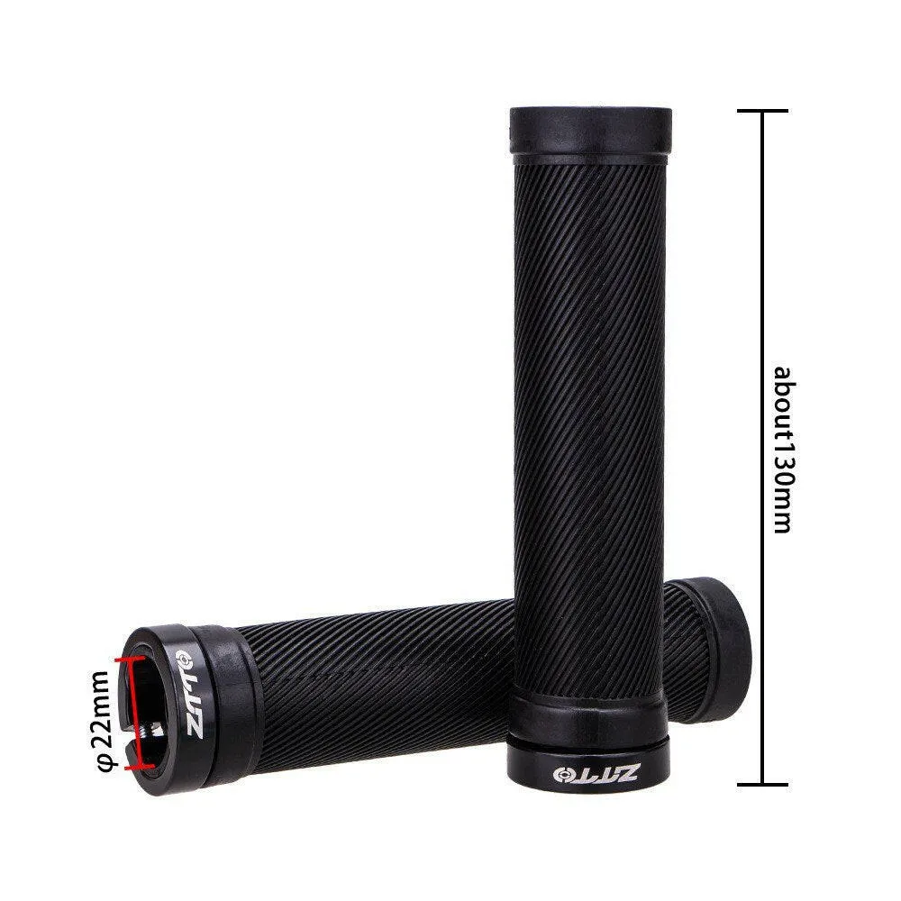 ZTTO Bike Handlebar Grips Bicycle Non-Slip Rubber Grips Ergonomic Handle End Grips with Aluminum Alloy Lock for Road Bike Mountain Bike MTB BMX